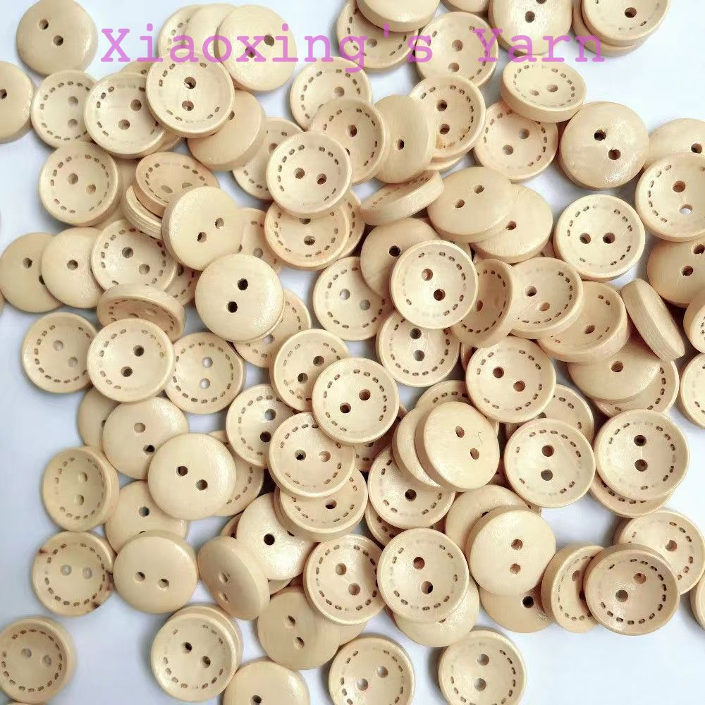 Nút gỗ tròn đủ size phong cách vintage làm đồ handmade, cúc áo, trang trí thủ công DIY  | Xiaoxingyarn