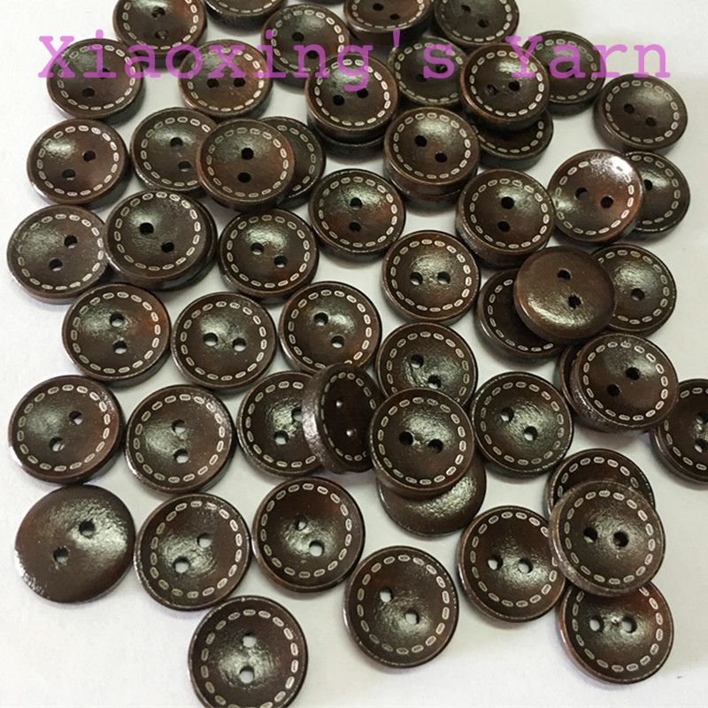 Nút gỗ tròn đủ size phong cách vintage làm đồ handmade, cúc áo, trang trí thủ công DIY  | Xiaoxingyarn