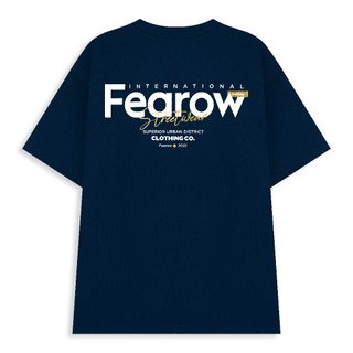 Áo thun nam nữ local brand unisex Fearow Multifont / Màu Navy - ATF1022