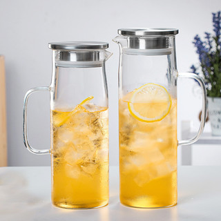 [Giá Sốc] Bình thủy tinh đựng nước, Bình đựng nước lạnh BĐN-01 có Nắp lọc trà bằng Inox