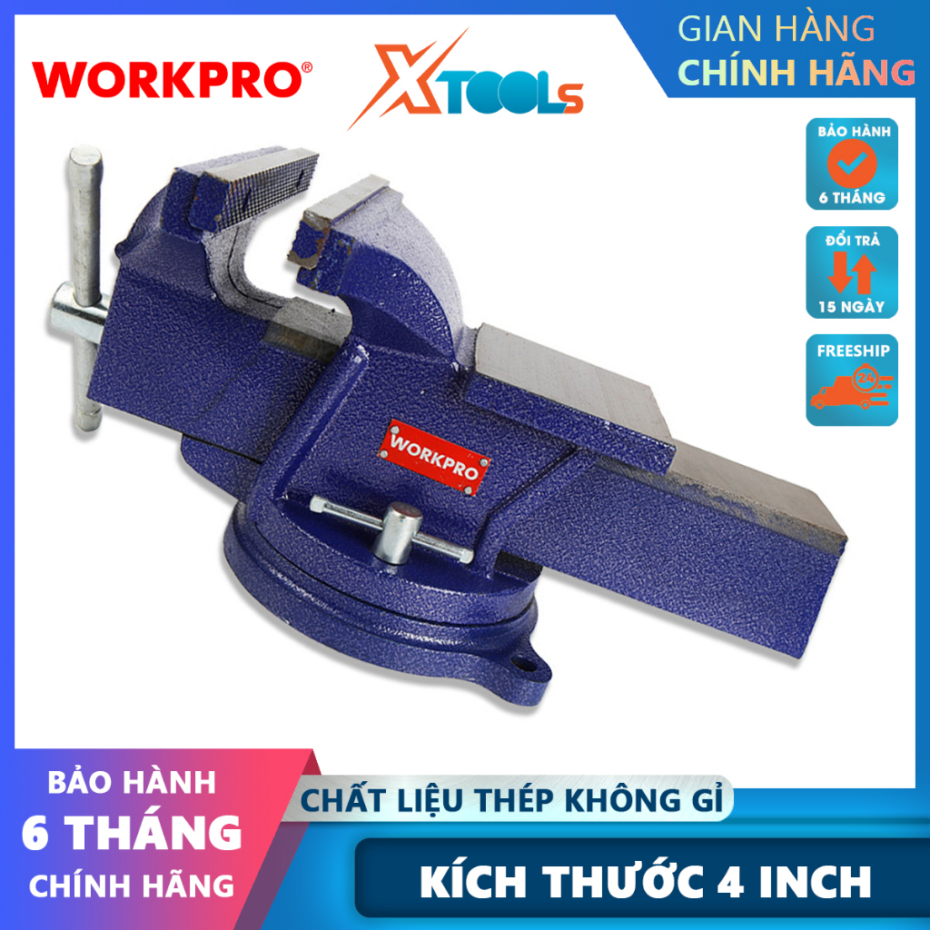 Êtô bệ khớp xoay 5 inch 130mm Workpro - WP233006