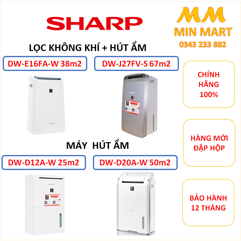 Lọc Không Khí Hút Ẩm: DW-E16FA-W & DW-J27FV-S | Hút Ẩm: DW-D12A-W & DW-D20A-W: Cam Kết Chính Hãng, Hàng Mới 100%