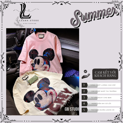 Áo phông chuột Chuột Mickey Unisex cho cả nam 😘