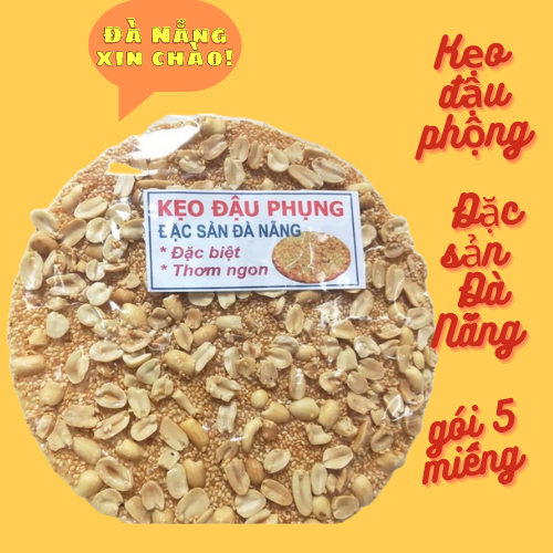 Kẹo đậu phộng ( kẹo lạc)  đặc sản Đà Nẵng combo gói 5 cái tròn to