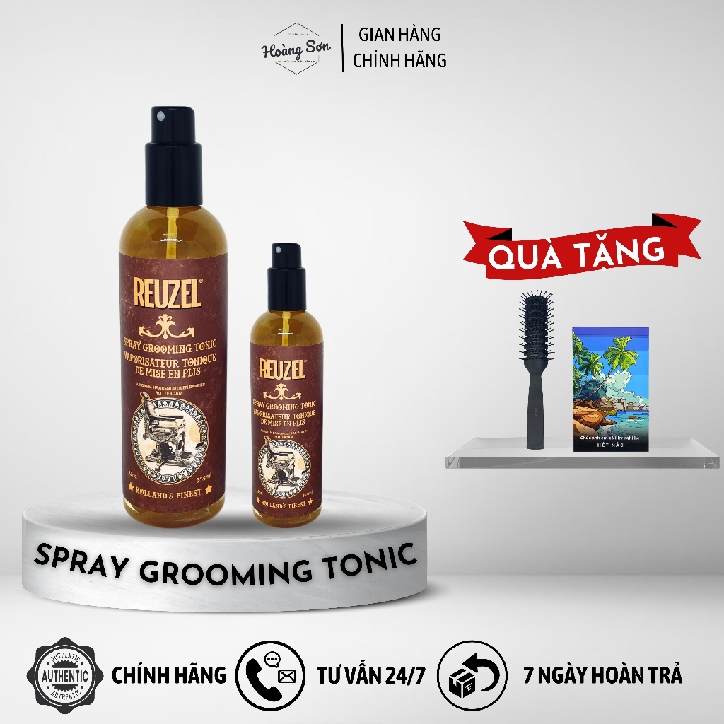 Chai xịt dưỡng tạo độ phồng tóc Reuzel Spray Grooming Tonic Chính hãng Nhập khẩu Hà Lan