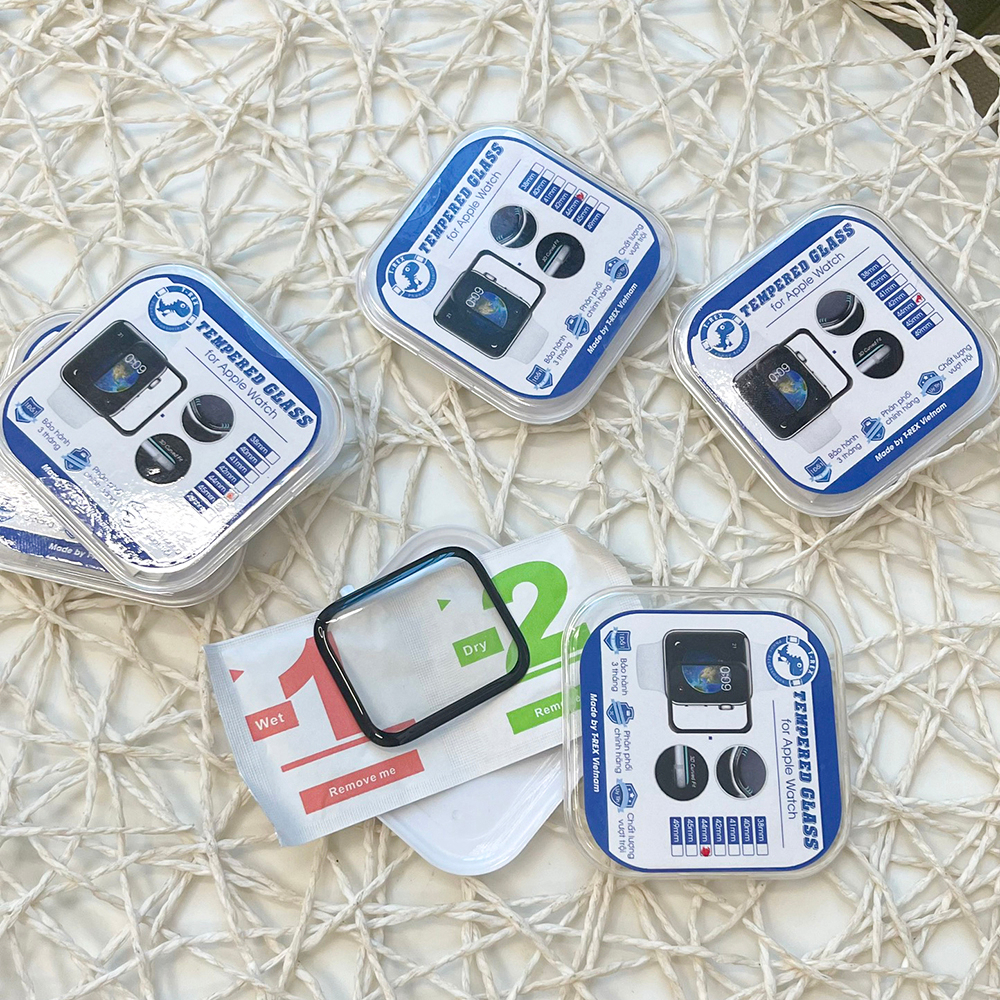 Kính Cường Lực 3D Bảo Vệ Màn Hình Đồng Hồ Apple Watch  38mm 42mm 40mm 44mm Series 7 6 SE 5 4 3 2 1