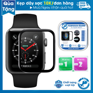 Kính Cường Lực 3D Bảo Vệ Màn Hình Đồng Hồ Apple Watch (Full Box) 38mm 42mm 40mm 44mm Series 7 6 SE 5 4 3 2 1