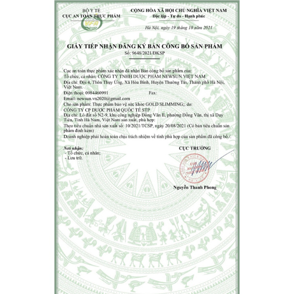 Gold Slimming Enzyme Giảm Cân An Toàn Eo Thon Dáng Đẹp - Slim Beauty 7 Days  - Phượng Nguyễn TPCN