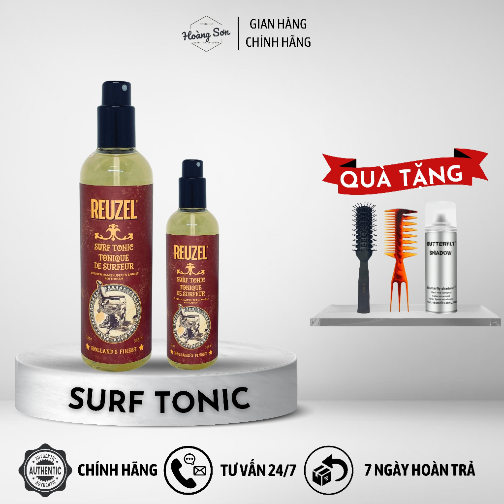 Xịt tạo phồng muối biển Reuzel Surf Tonic 100ml/355ml - Xịt khô kiềm dầu giữ nếp tốt