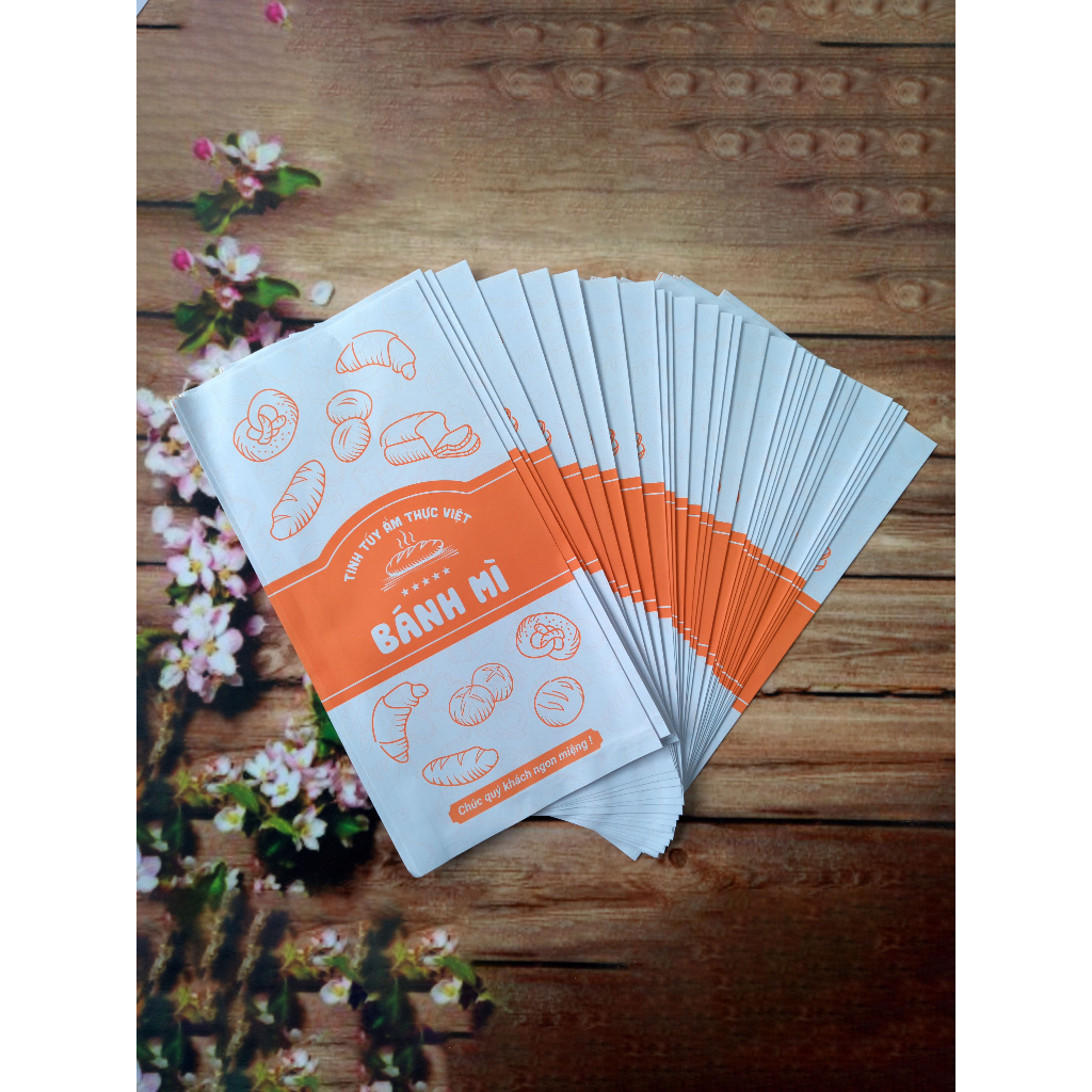 Túi đựng bánh mì Pate - 1000 túi 13x24cm - Mẫu mới 2023 - DD1301