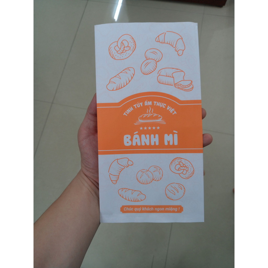 Túi đựng bánh mì Pate - 1000 túi 13x24cm - Mẫu mới 2023 - DD1301