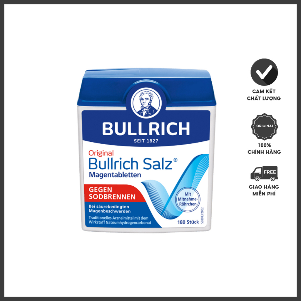 Bullrich Salz viên uống trào ngược dạ dày giúp giảm ợ nóng, ợ chua 180 viên của Đức