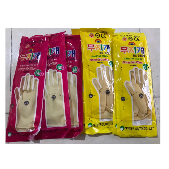 Găng tay cao su thiên nhiên cao cấp, bao tay cao su rửa chén, giặt đồ, lau nhà các size