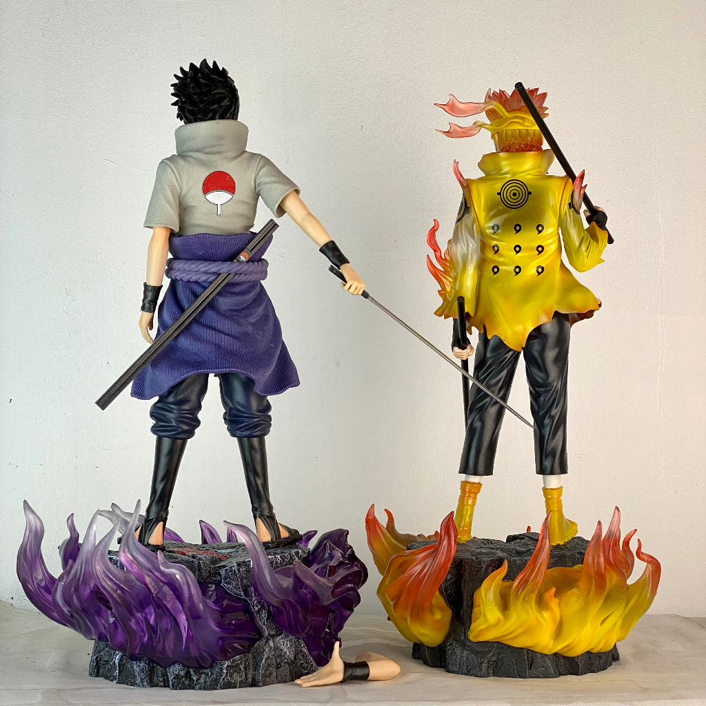 Mô hình Naruto và Sasuke dáng đứng cao 38CM - mô hình Naruto Kurama figure GK CW có LED - Sasuke susano