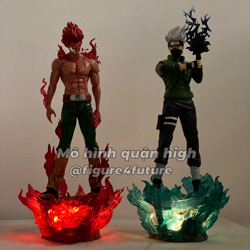 Mô hình Might Guy và Kakashi dáng đứng cao 35Cm và 39cm - Naruto figure GK CW có LED - kakashi đứng trên susano