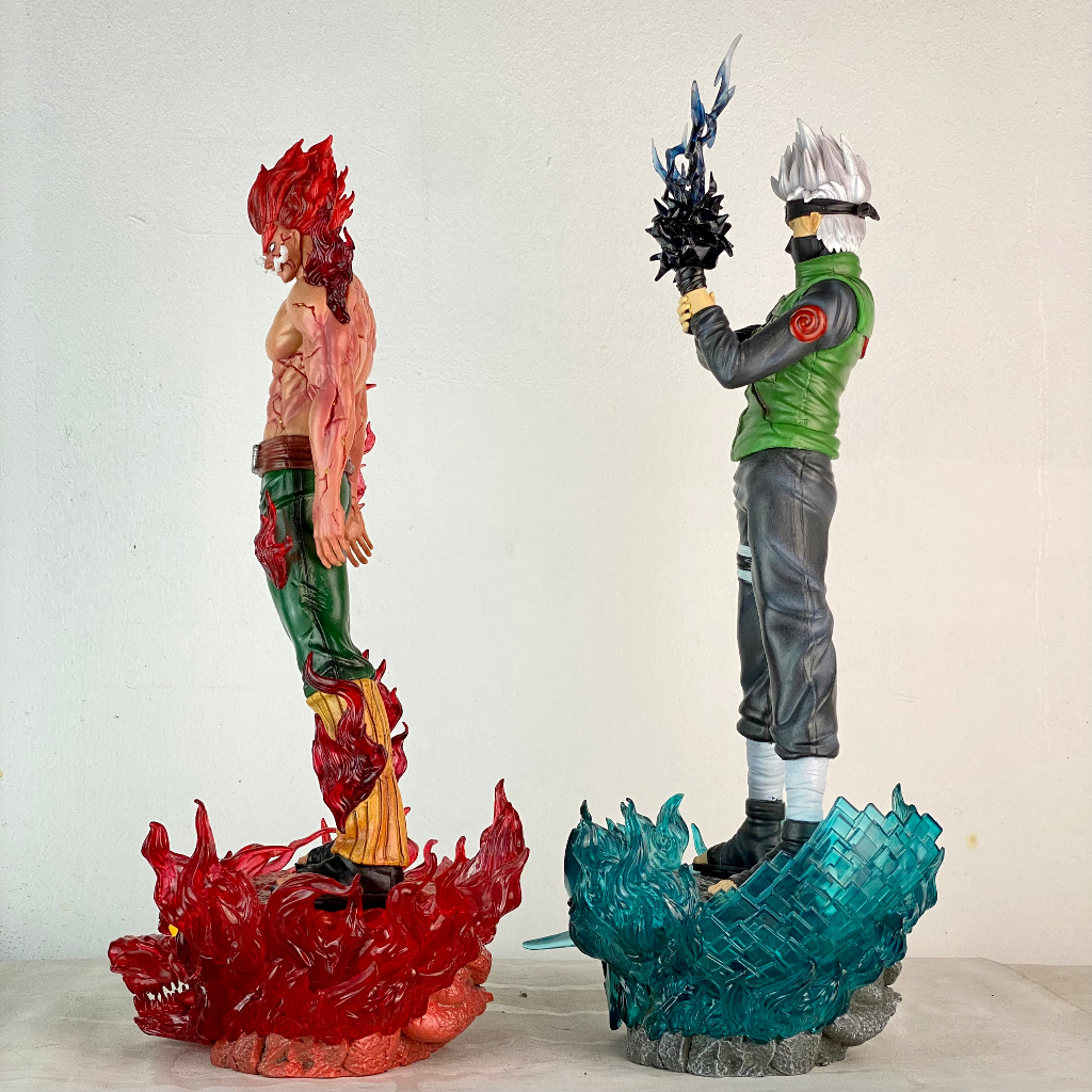 Mô hình Might Guy và Kakashi dáng đứng cao 35Cm và 39cm - Naruto figure GK CW có LED - kakashi đứng trên susano