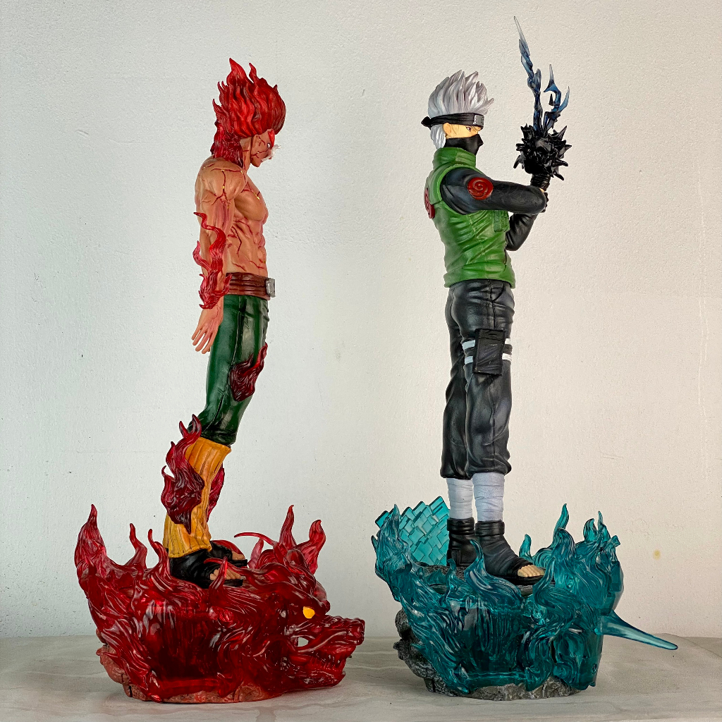 Mô hình Might Guy và Kakashi dáng đứng cao 35Cm và 39cm - Naruto figure GK CW có LED - kakashi đứng trên susano