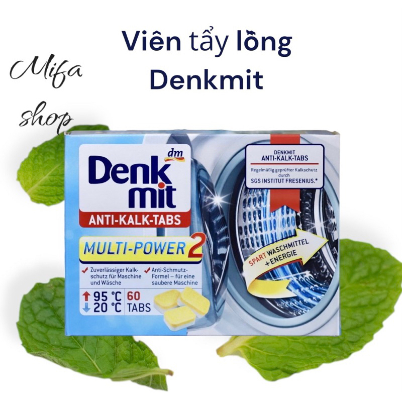 Viên Vệ Sinh Lồng Giặt, Tẩy Lồng Máy Giặt An Toàn Và Loại Bỏ Vi Khuẩn Hiệu Quả Của Denkmit Hàng Đức