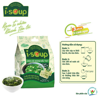 Canh cải xoong nấu thịt i-soup 42 gram