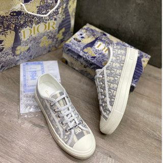 Giày Thể Thao Nam Nữ Dior Walk Embroider Cotton họa tiết vải xám , Giày Dior B56Cao Cấp Quảng Châu