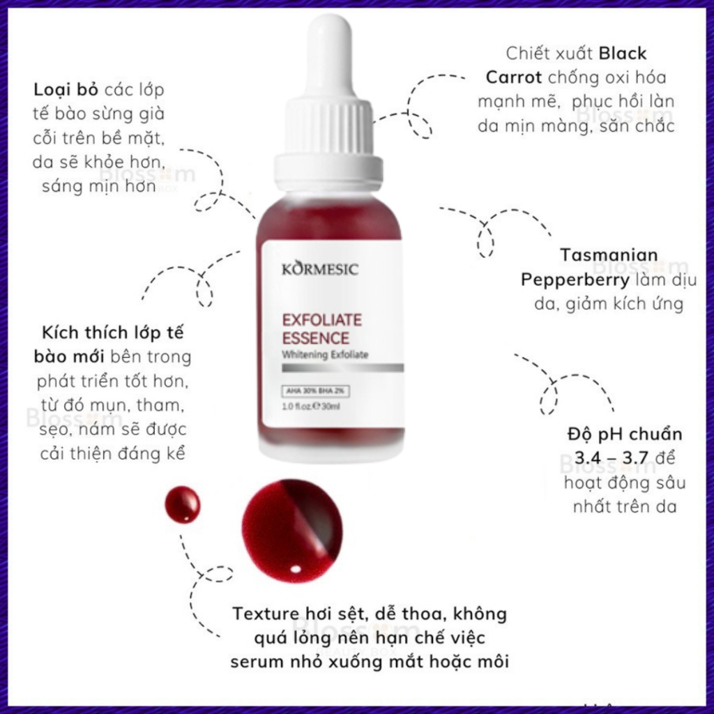 Peel serum tinh chất tái tạo tẩy tế bào chết hoá học KORMESIC