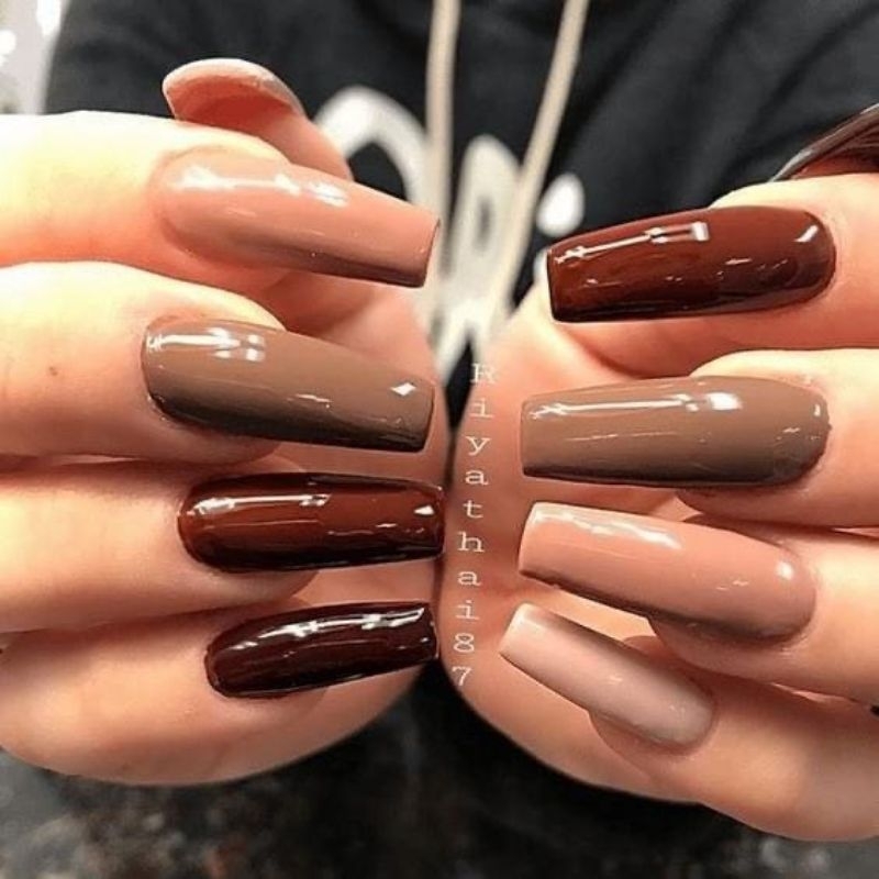 Sét tông nâu 9 chai tặng bảng màu chai 15ml