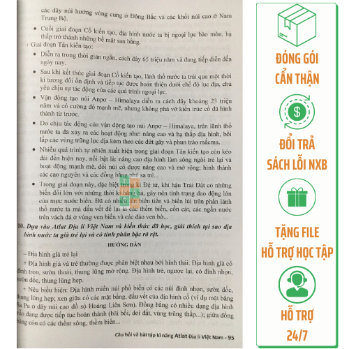Sách - Câu hỏi và bài tập kĩ năng Atlat Địa lí Việt Nam