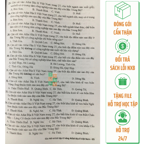 Sách - Câu hỏi và bài tập kĩ năng Atlat Địa lí Việt Nam