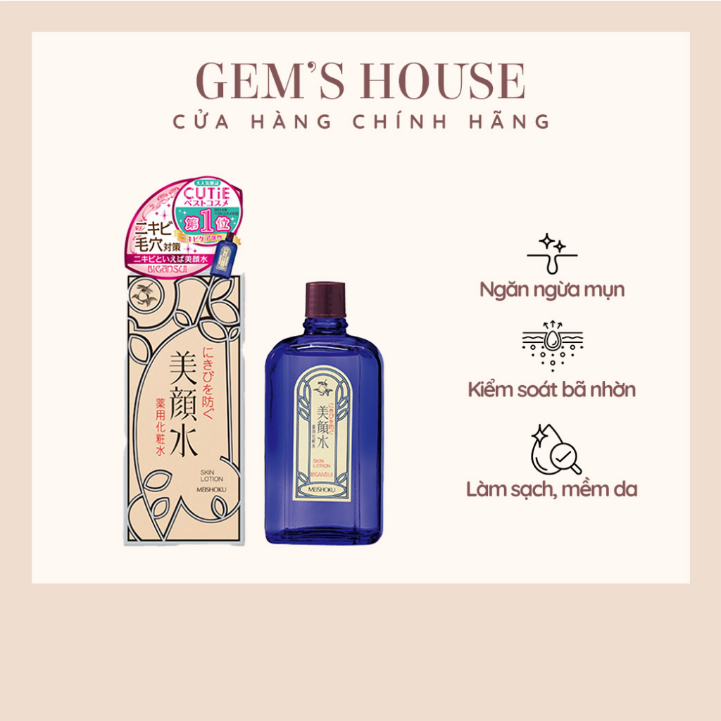 TONER CHO DA MUN MEISHOKU BIGANSUI SKIN LOTION FOR ACNE 90ML (HÀNG CHÍNH HÃNG)