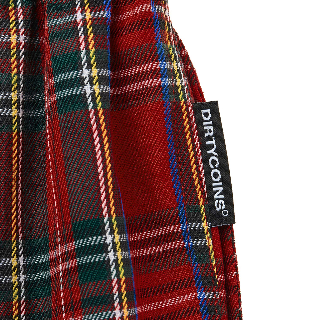 Quần DirtyCoins Logo Plaid Pants - Red