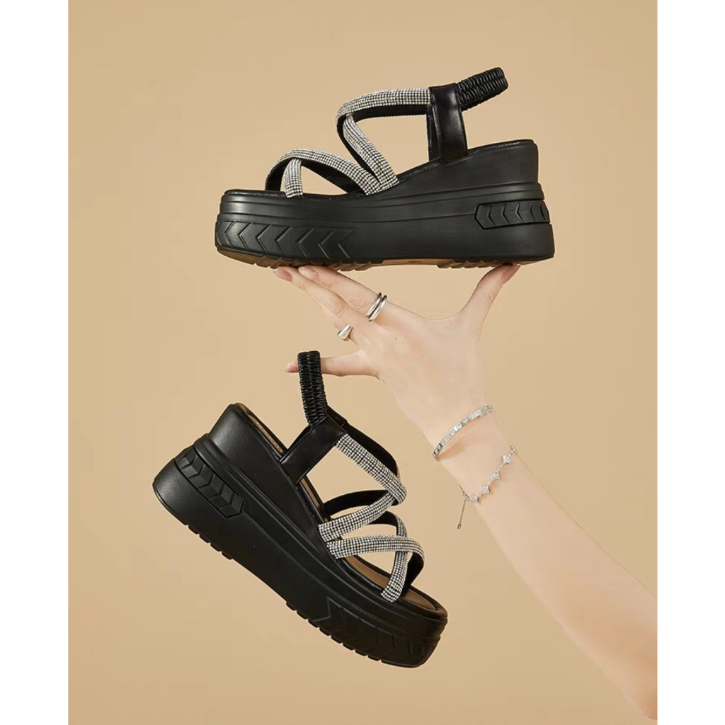 SANDAL XUỒNG DÂY CHÉO PHỐI ĐÁ
