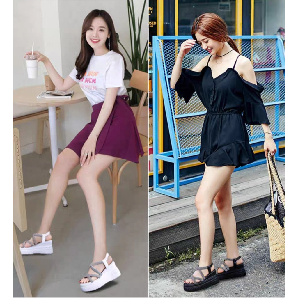 SANDAL XUỒNG DÂY CHÉO PHỐI ĐÁ