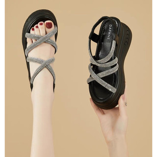 SANDAL XUỒNG DÂY CHÉO PHỐI ĐÁ