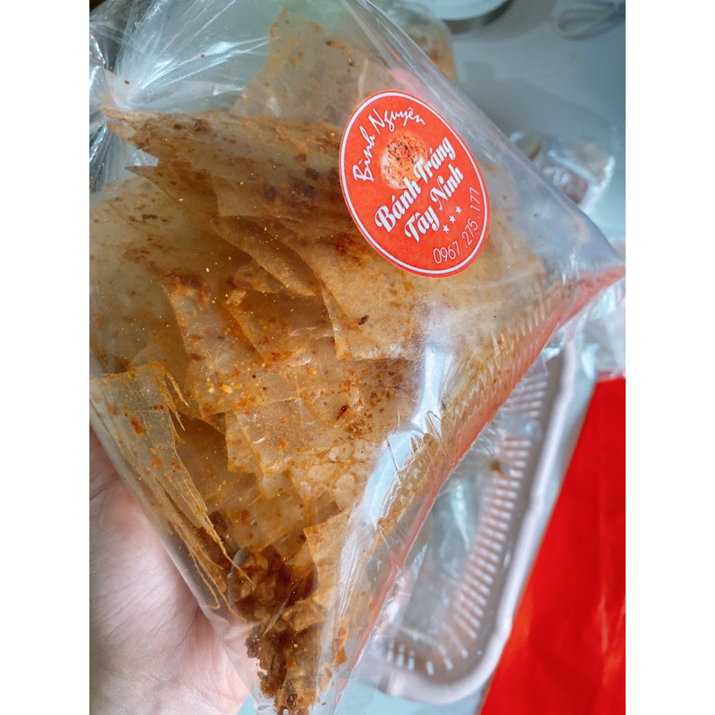 SHIP HOẢ TỐC HN.Siêu TO bịch 250g.  Bánh tráng xike muối tỏi CAY Tây Ninh loại Ngon