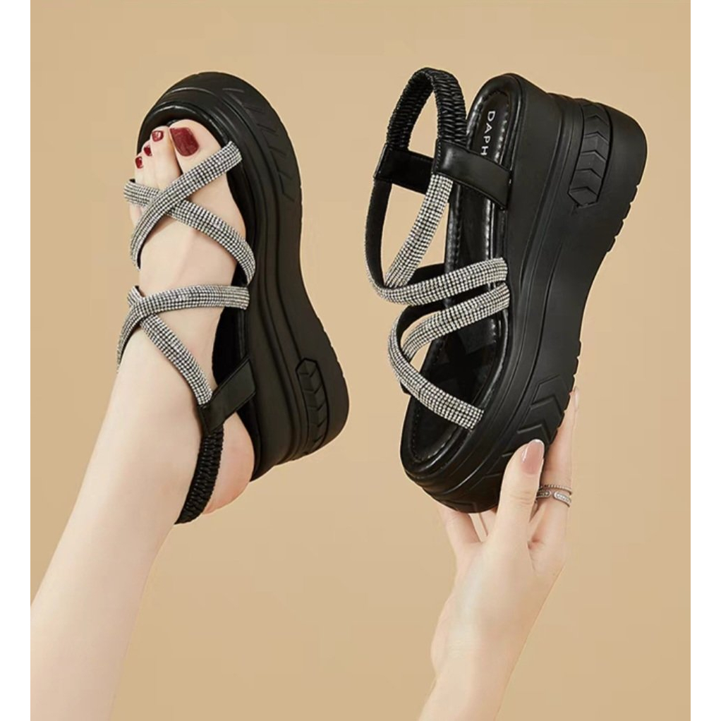 SANDAL XUỒNG DÂY CHÉO PHỐI ĐÁ