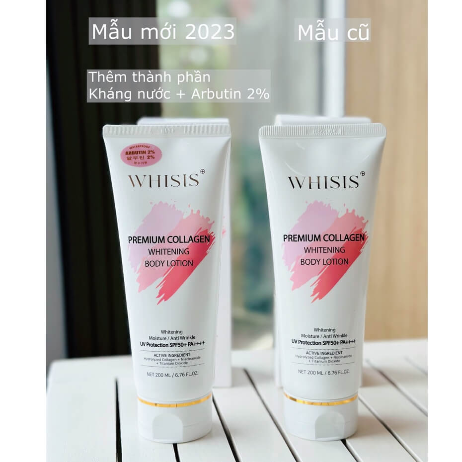 Whisis body lotion , kem body whisis, kem body collagen trắng da spf 50 hàn quốc - Cosmetic999