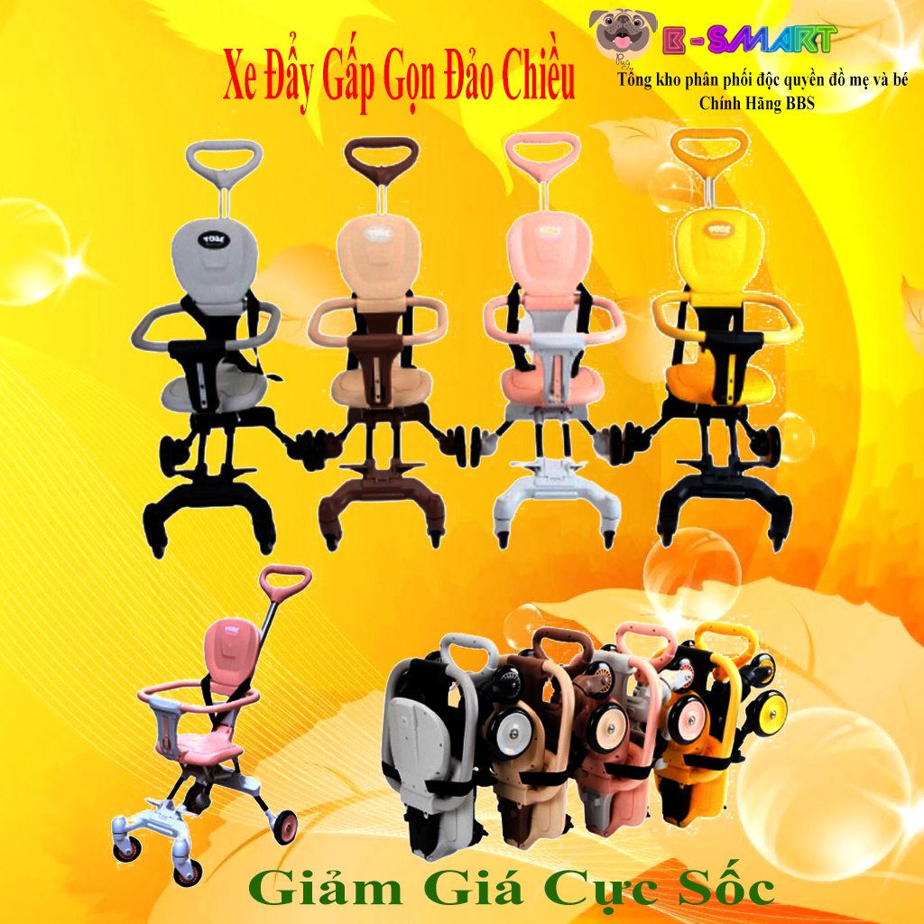 Xe đẩy em bé,gấp gọn du lịch, đảo chiều Chính Hãng BaBe Max Care, Xe đẩy CHO BÉ 6 THÁNG - 4 TUỔI
