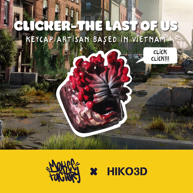 The Last Of Us- Zombie Clicker keycap,màu origin color | keycap cho bàn phím cơ