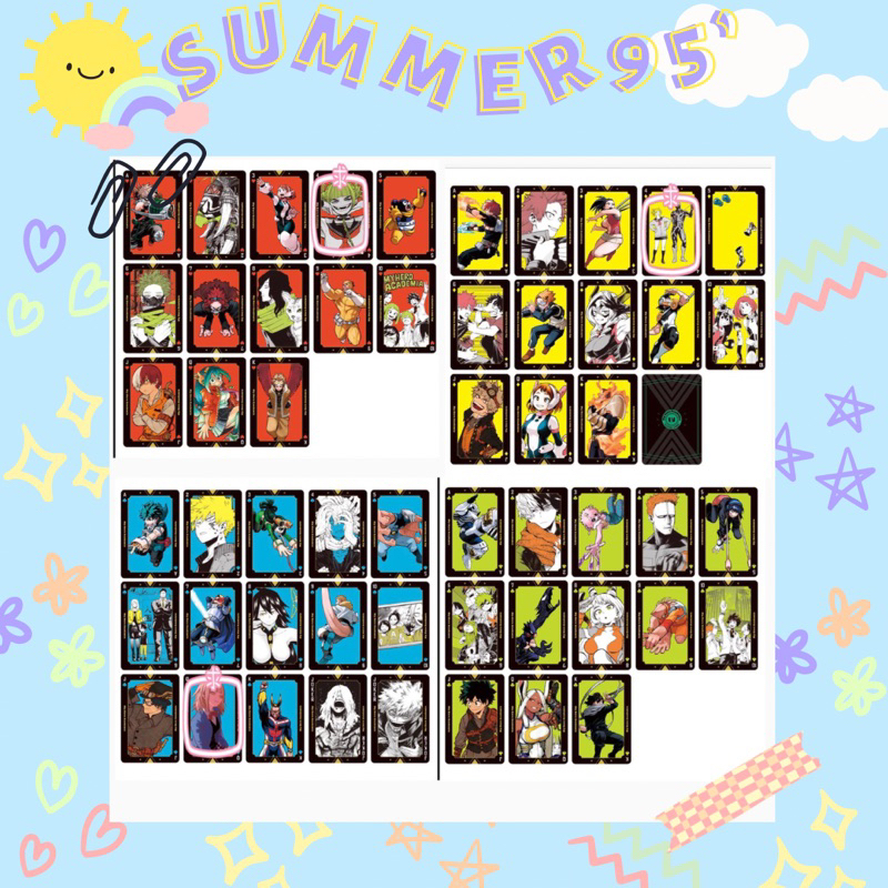 Lẻ bộ bài My Hero Academia MHA Học Viện Anh Hùng