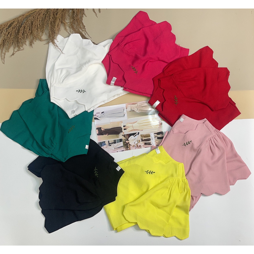 Áo linen thêu tay ngắn