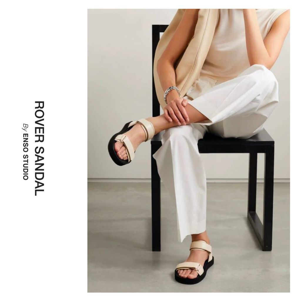 ENSo - Sandal da thật Rover màu đen