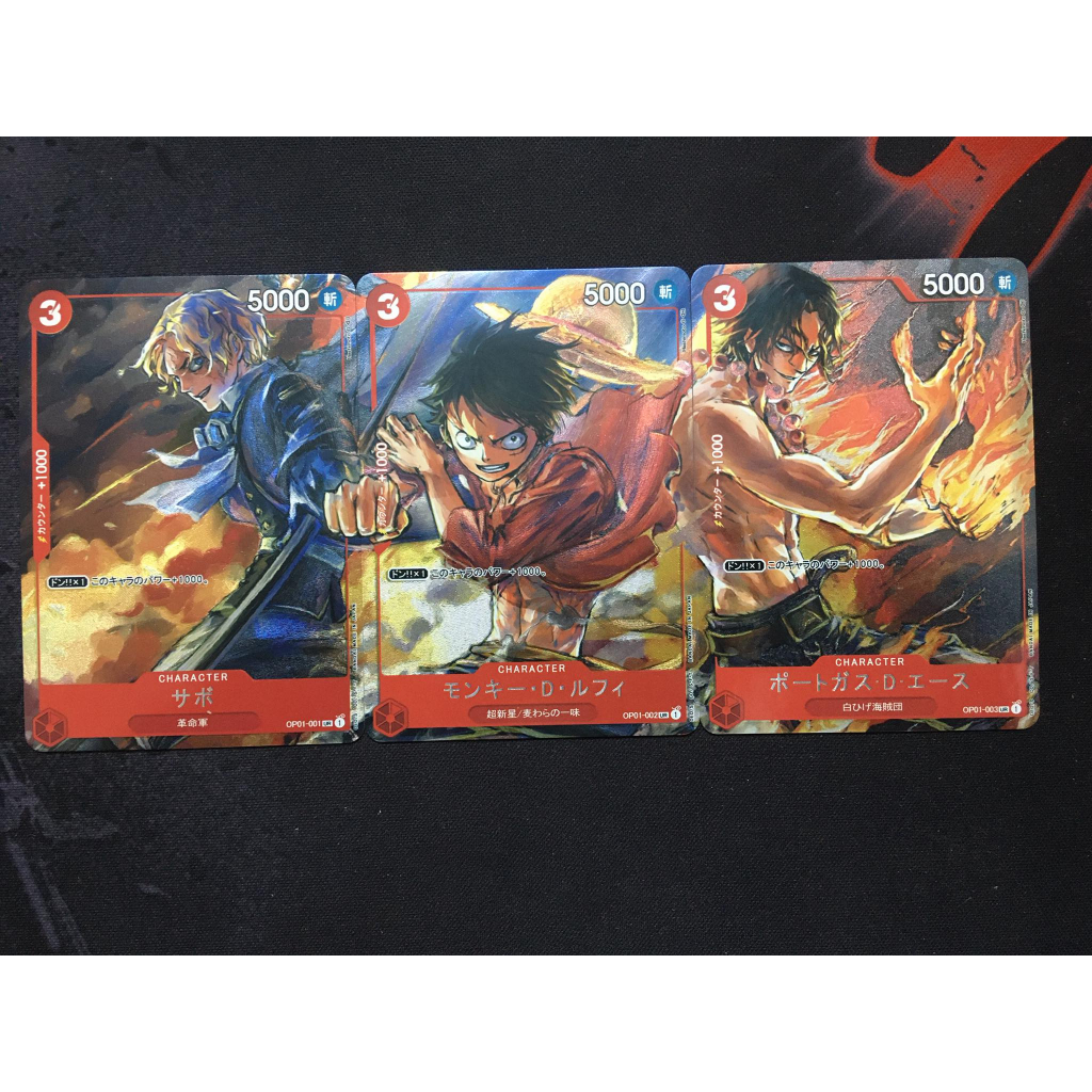 (Rain15) Thẻ custom card One Piece nhân vật Saboo – Luffy –Ace