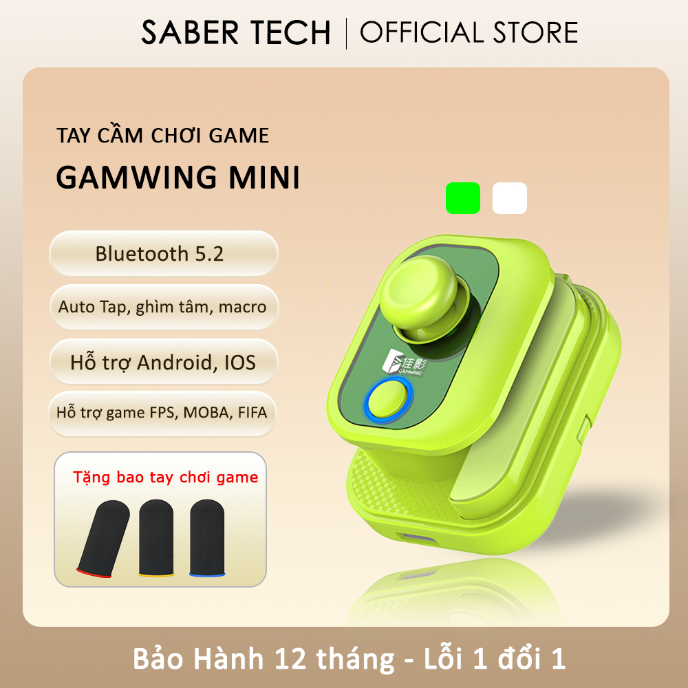 Tay cầm chơi game di động Gamwing Mini Aobing hỗ trợ macro, Auto ghìm tâm PUBG, Auto Combo bán đồ Liên Quân Android IOS