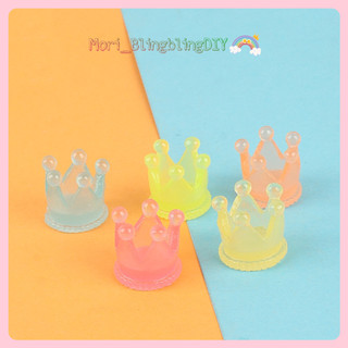 Phụ Kiện Charm Phát Sáng Hình Vương Miện Nhiều Màu Sắc