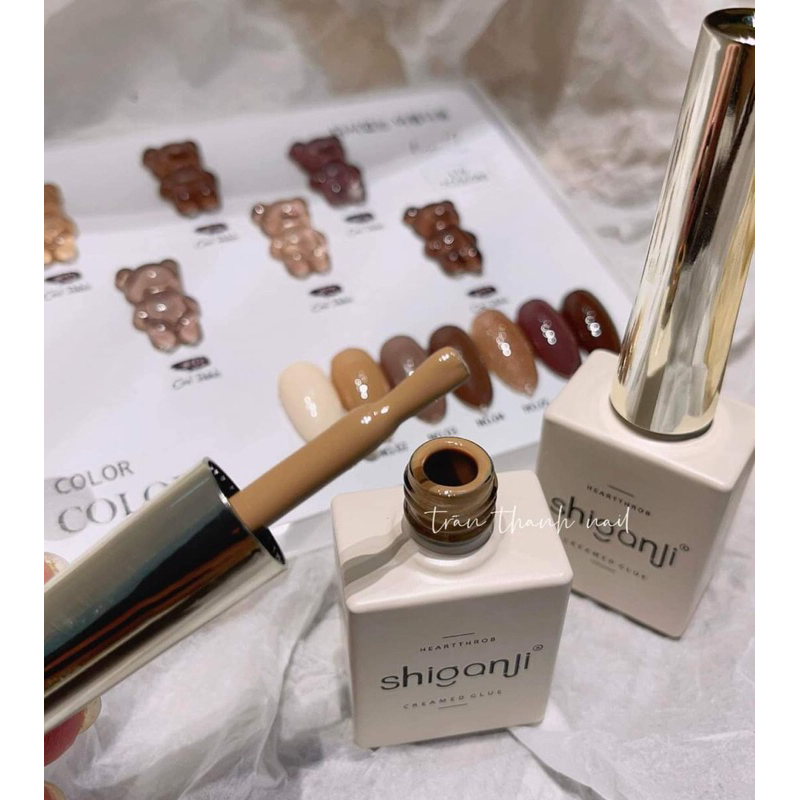 Sét sơn shaganji 7 chai tông nâu, có bảng màu đi kèm