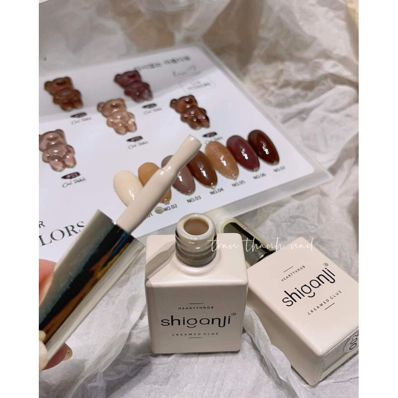 Sét sơn shaganji 7 chai tông nâu, có bảng màu đi kèm