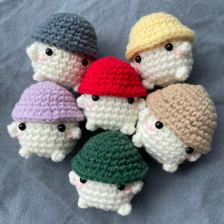 Móc khoá con nấm len handmade