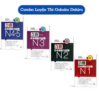 Sách - combo luyện thi tiếng nhật gokaku dekiru n5- n1