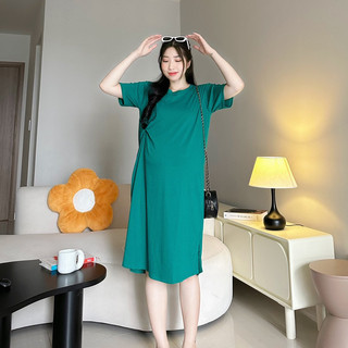 HOT : Đầm thun bầu xoắn eo xẻ tà