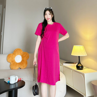 HOT : Đầm thun bầu xoắn eo xẻ tà